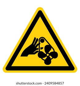 Moving Belt and Fan Keep Away Symbol Sign, Vector Illustration, Isolate On White Background Label .EPS10