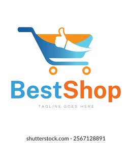 moving best shopping cart delivery logo icon symbol template illustration inspiration