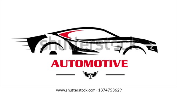 Moving Black\
Car, car logo on white background,\
