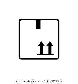 Moving box icon. Vector image isolated on white background