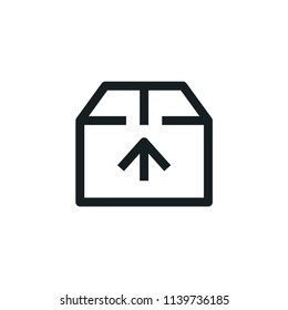 Moving Box Modern Simple Outline Vector Icon