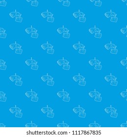 Moving camera pattern vector seamless blue repeat for any use