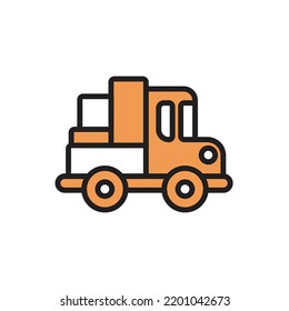 Ilustración del vector del icono del coche en movimiento