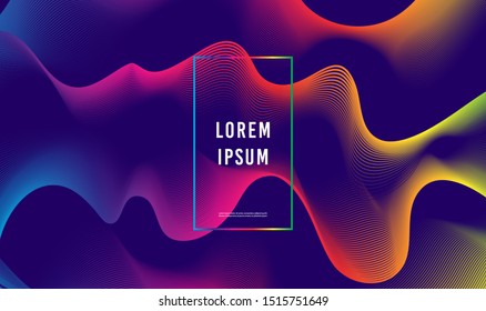 Moving colorful abstract background. Dynamic Effect. Vector Illustration. Design Template for poster and cover