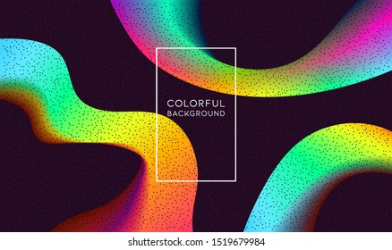 Moving colorful abstract background. Dynamic Effect. Vector Illustration. Design Template for poster and cover