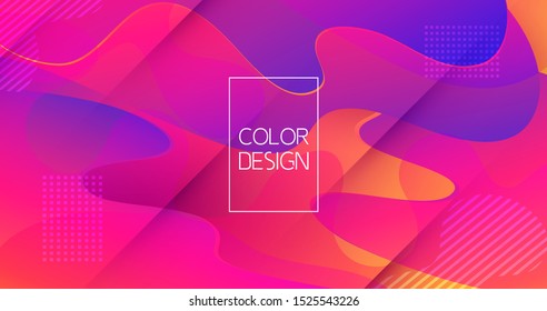 Moving colorful abstract background. Dynamic Effect. Vector Illustration. Design Template for poster and cover.