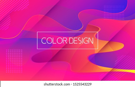Moving colorful abstract background. Dynamic Effect. Vector Illustration. Design Template for poster and cover.