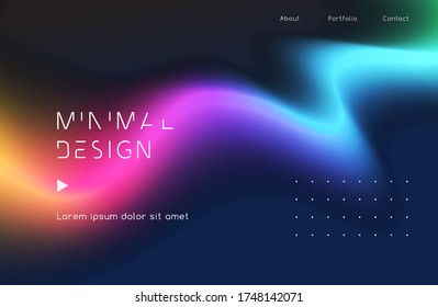 Moving colorful abstract background. Dynamic neon Effect. Design Template for poster and cover.