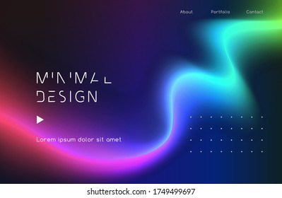 Moving colorful abstract background. Dynamic neon Effect. Design Template for poster and cover.