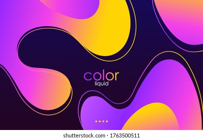 Un fondo abstracto colorido y cambiante. Efecto dinámico. Ilustración vectorial. Plantilla de diseño.