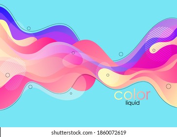 Moving colorful abstract background. Dynamic Effect. Vector Illustration. Design Template.