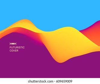 Moving Colorful Abstract Background. Dynamic Effect. 3D Vector Illustration. Design Template.