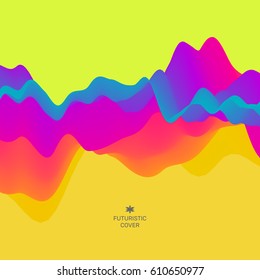 Moving colorful abstract background. Dynamic Effect. 3D Vector Illustration. Design Template.