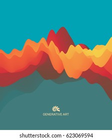 Un fondo abstracto colorido y cambiante. Efecto dinámico. Ilustración de vectores 3D. Plantilla de diseño. 