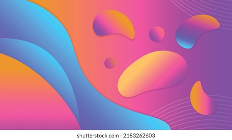 Un fondo abstracto colorido y cambiante.  Ilustración vectorial. Plantilla mínima de diseño para afiches. fluido de la tapa y de la página de aterrizaje.