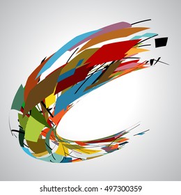 Moving colorful abstract background, vector illustration