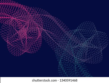 Moving colorful blend lines. Abstract background.