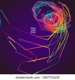 Bewegende bunte Linien abstrakten Hintergrund 
