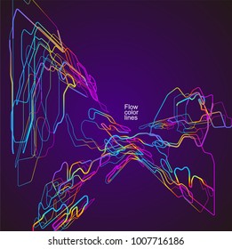 Trasladando líneas coloridas de fondo abstracto 
