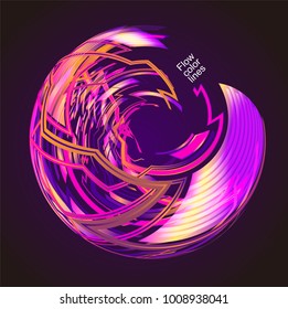 Moving colorful lines of abstract background 
