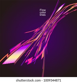 Moving colorful lines of abstract background