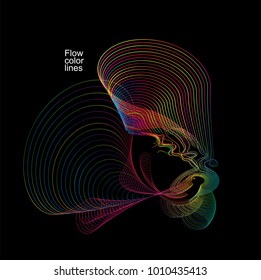 Moving colorful lines of abstract background 