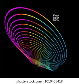 Bewegende bunte Linien abstrakten Hintergrund 