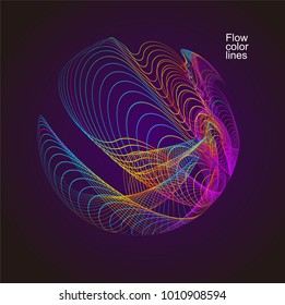 Líneas coloridas y en movimiento de fondo abstracto