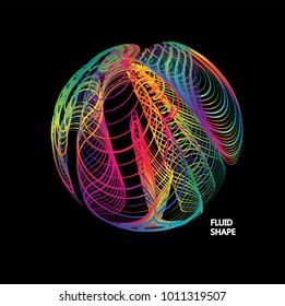 Moving colorful lines of abstract background