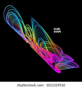 Moving colorful lines of abstract background