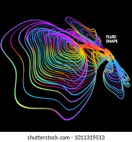 Moving colorful lines of abstract background
