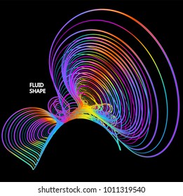 Moving colorful lines of abstract background