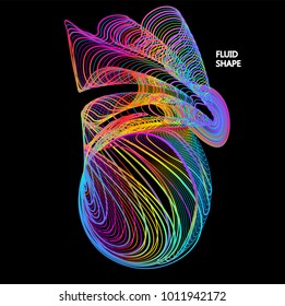 Moving colorful lines of abstract background