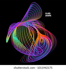 Moving colorful lines of abstract background