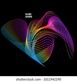 Moving colorful lines of abstract background
