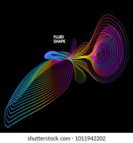 Moving colorful lines of abstract background