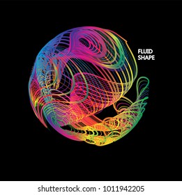 Moving colorful lines of abstract background