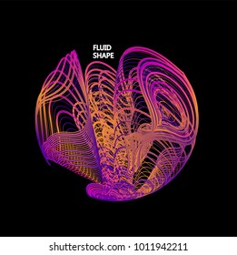 Moving colorful lines of abstract background