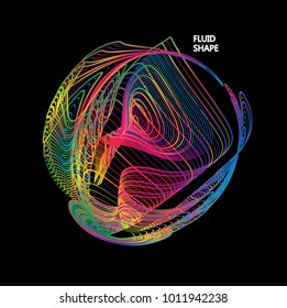Moving colorful lines of abstract background