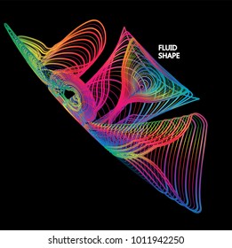 Moving colorful lines of abstract background