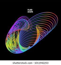 Moving colorful lines of abstract background