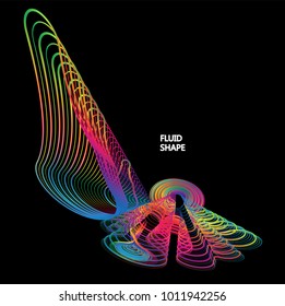 Moving colorful lines of abstract background