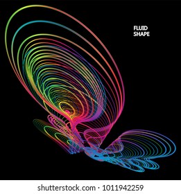 Moving colorful lines of abstract background