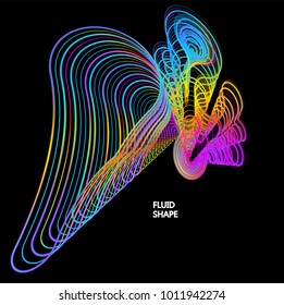 Moving colorful lines of abstract background