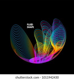 Moving colorful lines of abstract background