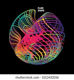 Moving colorful lines of abstract background