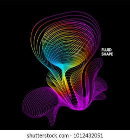 Moving colorful lines of abstract background
