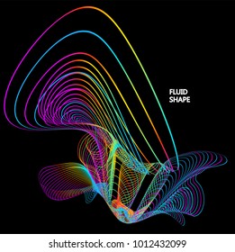 Moving colorful lines of abstract background