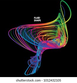 Moving colorful lines of abstract background