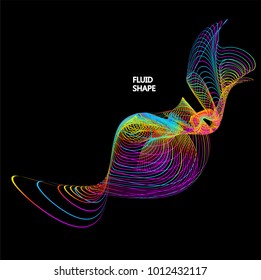 Moving colorful lines of abstract background